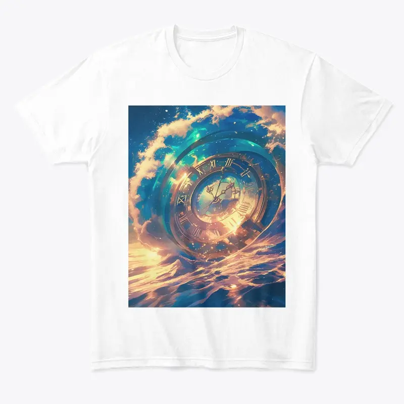 Blue Tsunami Time Artistic Tee