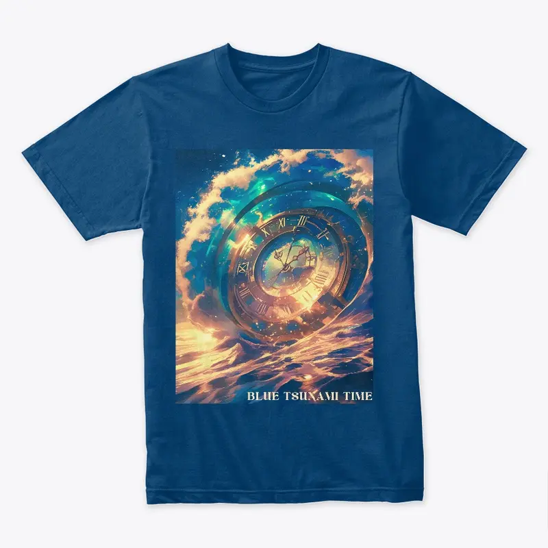 Blue Tsunami Time Artistic Tee V.2